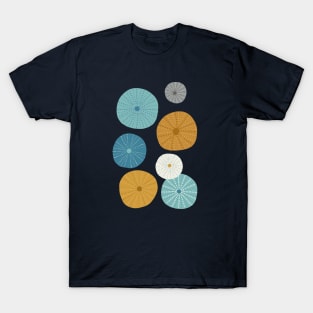 Sea Urchins in Blue + Gold T-Shirt